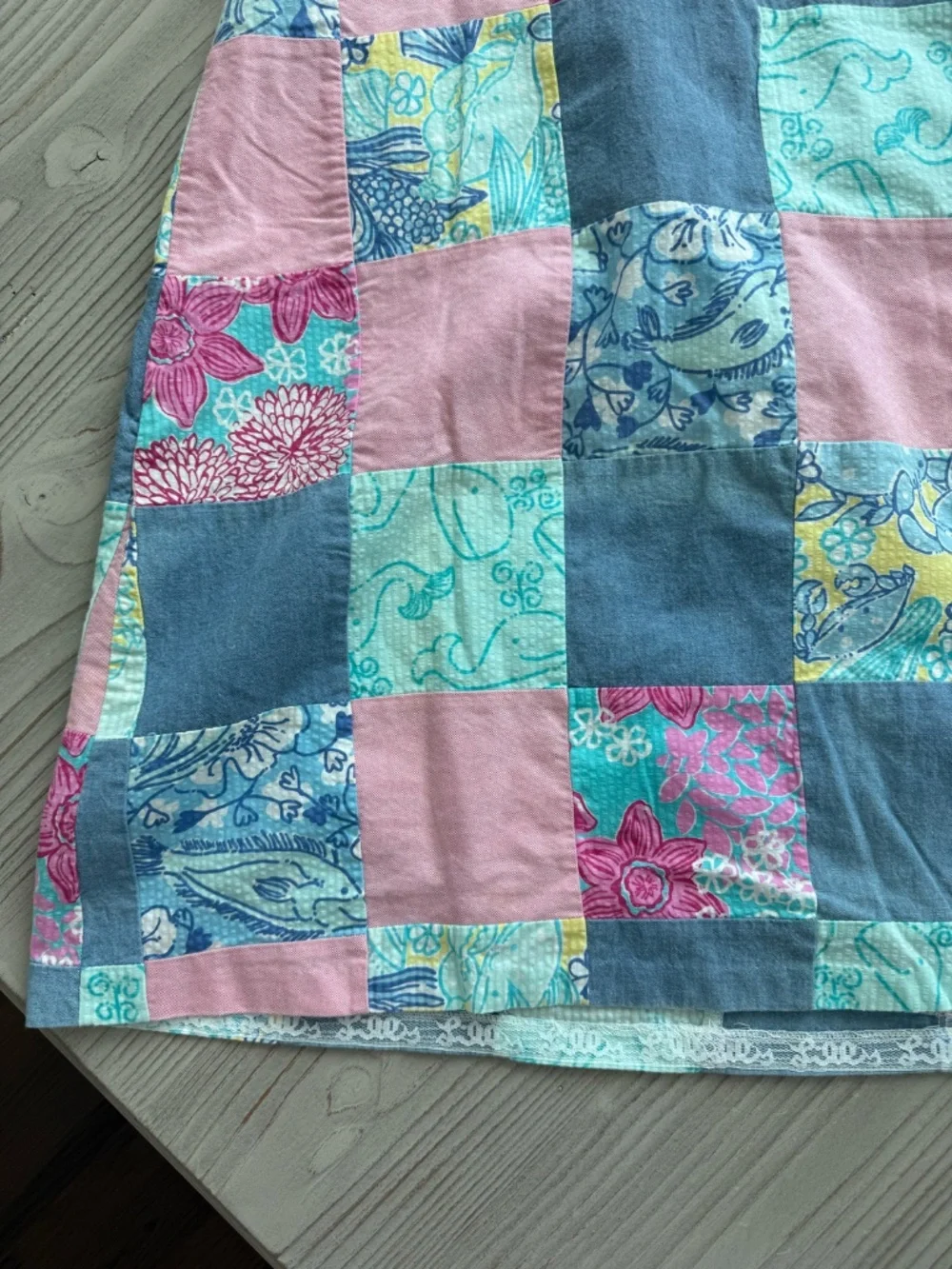Lilly Pulitzer Vintage Patchwork Dress Girls 12